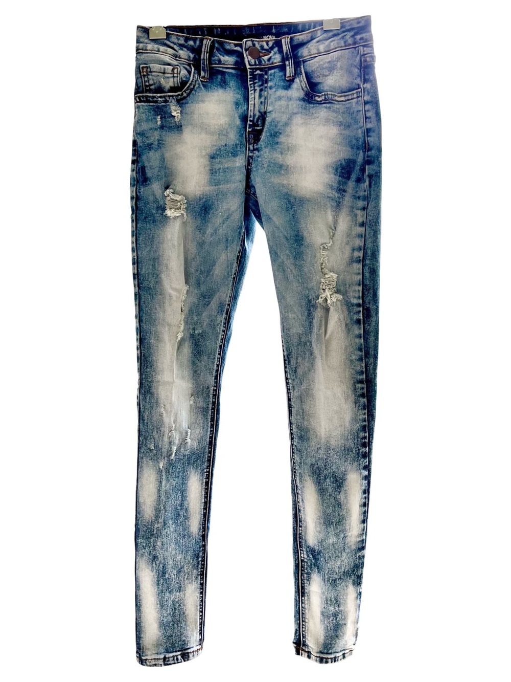 Fashion Nova Women’s Acid Wash Distressed Skinny Jean Size 26